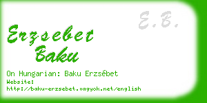 erzsebet baku business card